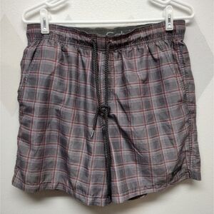 Calvin Klein plaid drawstring waist swim shorts swim trunks